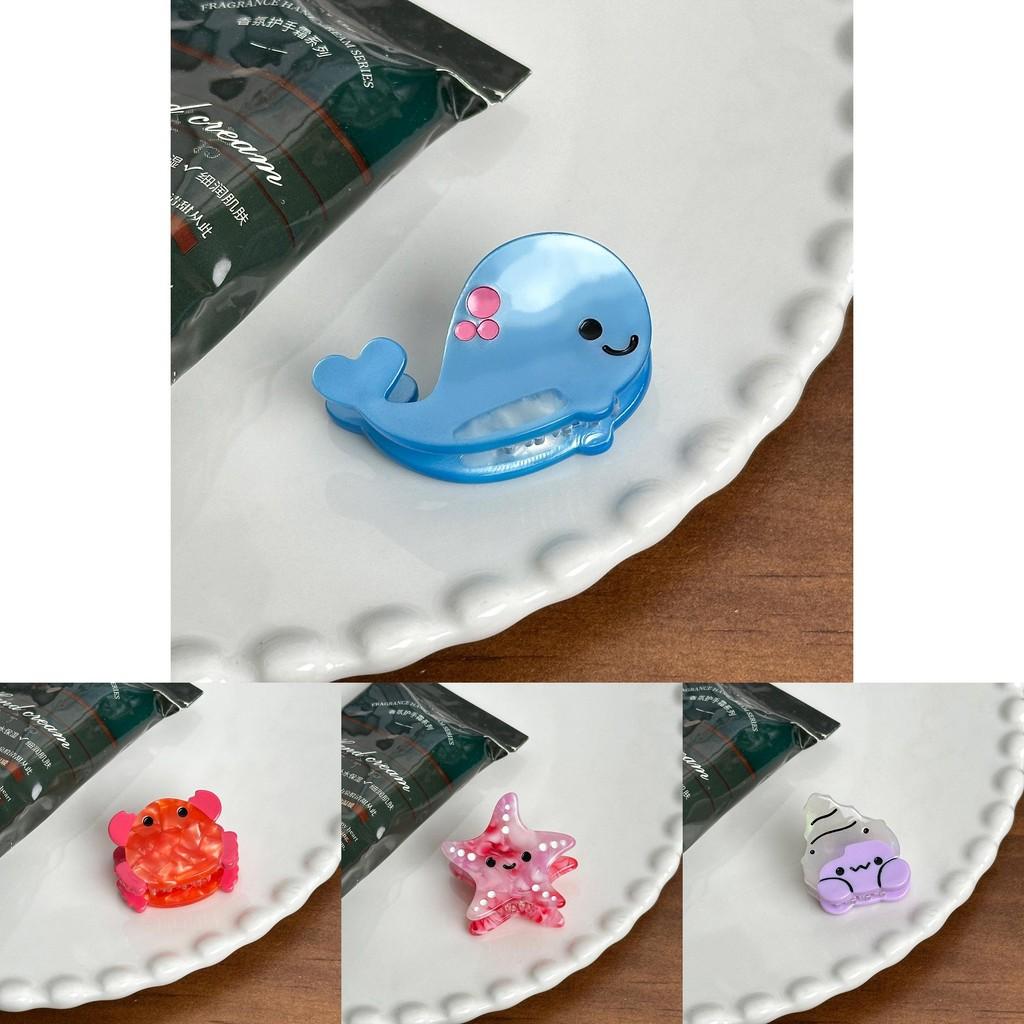 Очаровательные мини-заколки-крабики с морскими существами, уникальный дизайн для женских аксессуаров для волос