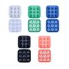 9-Compartment Covered Silicone Ice Cube Mold Dust-Proof Draining Design Ice Maker