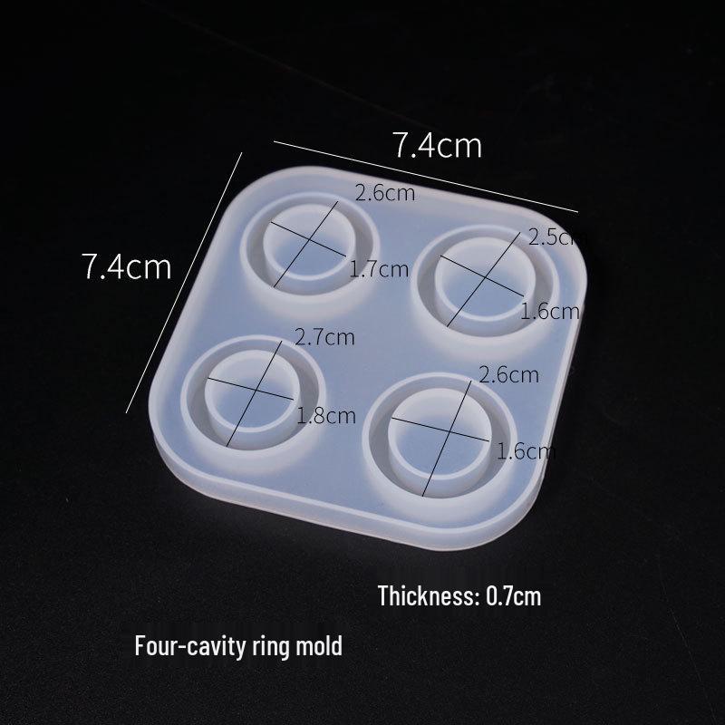 Силиконовая форма для DIY-изделий из эпоксидной смолы и кристаллов для бижутерии - Круглая и с шестью ячейками
