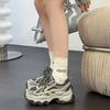 Папины кроссовки женские осенние новые модные со стразами на толстой подошве для увеличения роста маленькие повседневные спортивные туфли