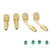 4Pcs 1/4SAE To 5/16SAE Conversion Head Refrigerant Charging Adapter for R410 Reducer Fluoride Tools