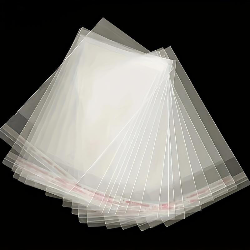 100 шт. Самоклеящиеся прозрачные пластиковые пакеты OPP для упаковки подарков, сумки для упаковки ювелирных аксессуаров