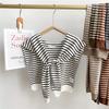 Women's Striped Knit Shawl: Spring/Autumn Collarless Vest Scarf for Air-Conditioned Rooms