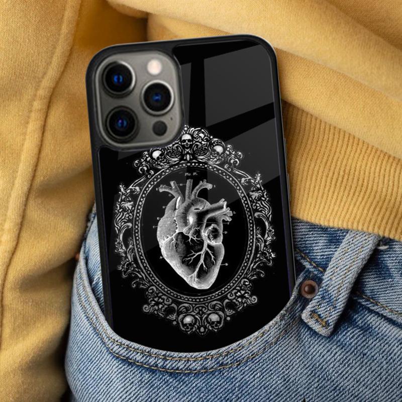 Мягкий чехол для телефона с рисунком сердца для iPhone 17 Air 16e Pro max 15 Pro 13 14 Plus 11 12 MagSafe Магнитный Coque