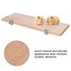 Rectangle Natural Wood Pet Hamster Chinchilla Chipmunk Cage Chew Toy Stand Platform Pedal Board