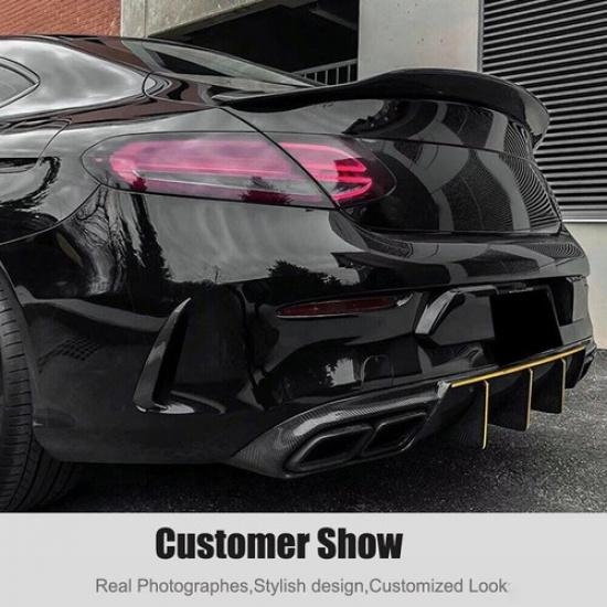 Для Mercedes W206 C260 C300 AMG Coupe Глянцево-черные Накладки на задний бампер F Вентиляционные отверстия