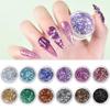 12 Colors Nail Art Powder 1 Box Nail Shinning Glitters Dipping Powder for Nail Designs Manicure Items