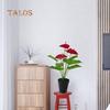 1 Pc Artificial Plants Red Anthurium Fake Flowers Lifelike Indoor Decoration Decor
