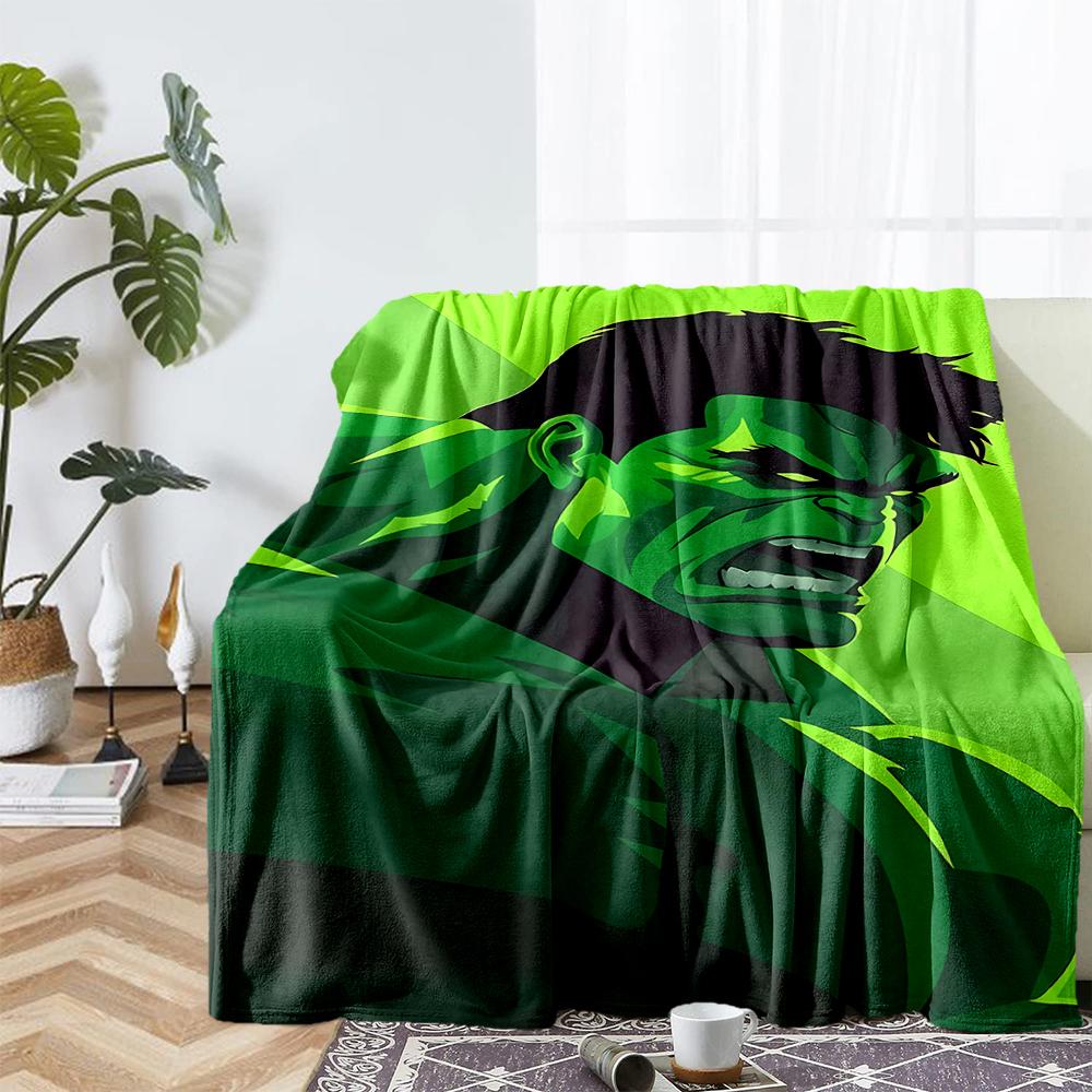 Hulk Theme Printed Blanket - Perfect for Couch, Bed, Travel & Outdoor Use | Machine Washable, Cozy & Durable.