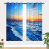 Summer Beach Starfish Sea Natural Sky Tree View Window Curtain For Living Room Kids Bedroom Bathroom Kicthen Door Home Decor2Pcs