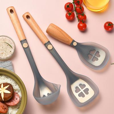 Силиконовая кухонная лопатка набор ложек бытовая антипригарная лопатка масляный фильтр суп может быть вертикальным рисовая ложка кухонные принадлежности