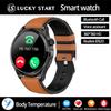 AMOLED Healthy Body Temperature Smart Watch Men Bluetooth Call 360*360 HD Screen Sports Blood Pressure Heart Rate Smartwatch For Android