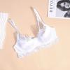 Сексуальное женское французское тонкое атласное кружевное бра для большой груди, маленькое, против отвисания, большого размера, нижнее белье, бра