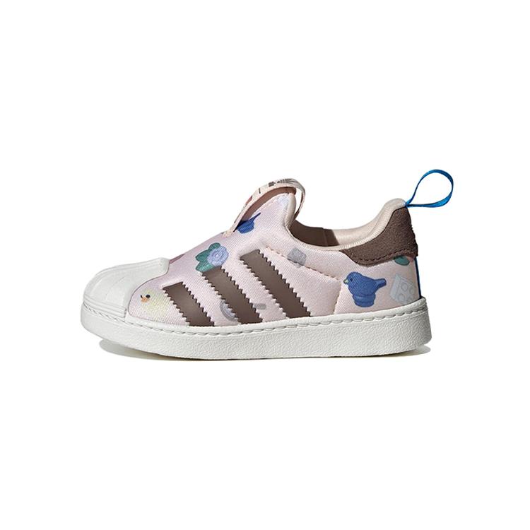 LEGO x Adidas Originals 360 Устойчивые к истиранию Низкие кеды для скейтбординга Розовый Белый Коричневый Для младенцев и малышей IF2169