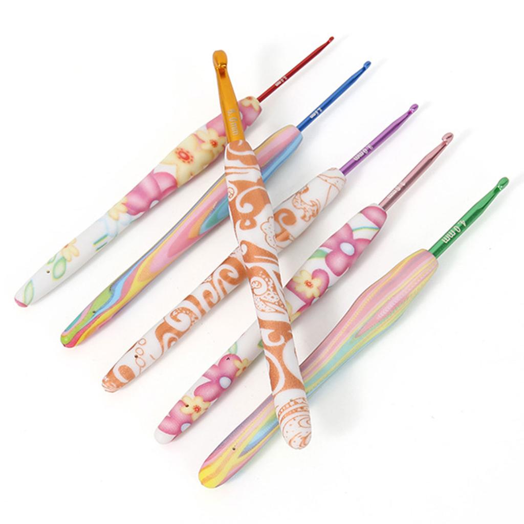 9 шт. Эргономичная ручка Крючок для вязания 2 мм-6 мм Эргономичная игла для вязания Крючок для вязания с мягкой ручкой для начинающего любителя