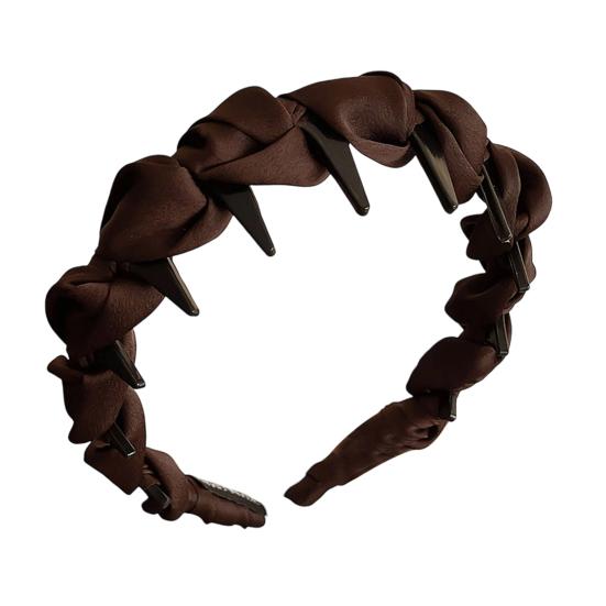 Высокий череп Имитация жемчуга Повязка на голову Противоскользящий дизайн Декор лентой Волосы