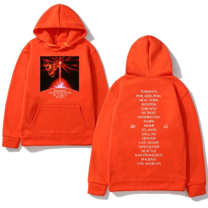 The Weeknd After Hours Til Dawn Tour 2023 Толстовка с капюшоном в стиле хип-хоп Музыка After Hours Til Dawn Concert Модный флисовый пуловер