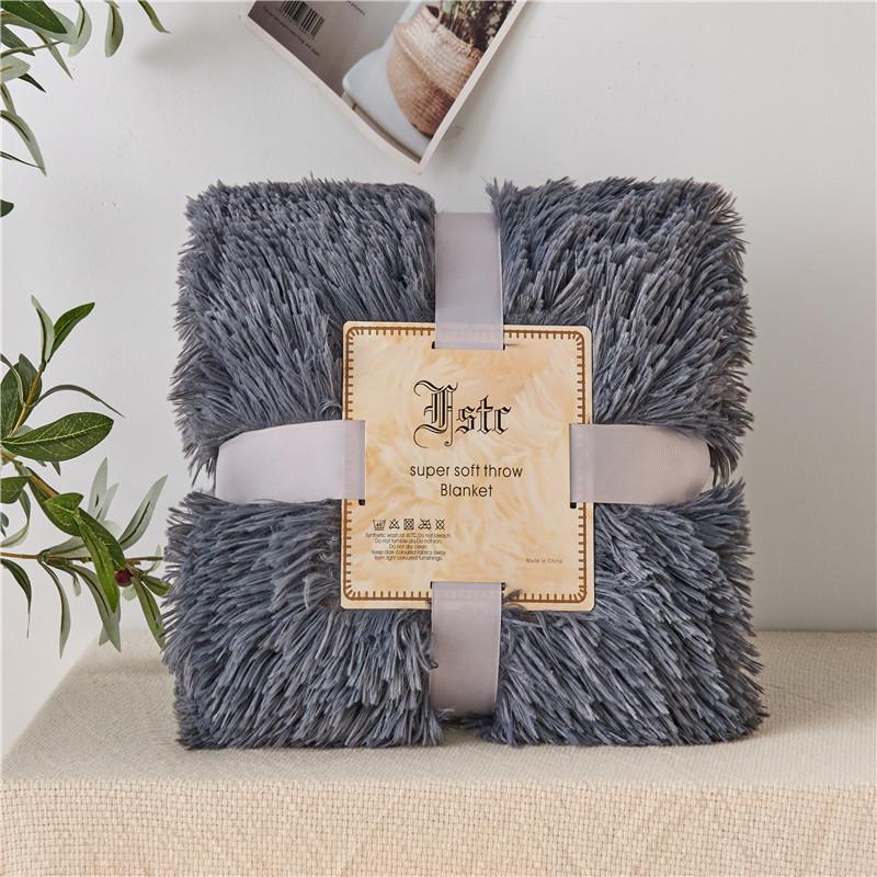 Новое универсальное однотонное одеяло из норки с плюшевой расцветкой тай-дай для четырех сезонов, сохраняющее тепло и комфорт