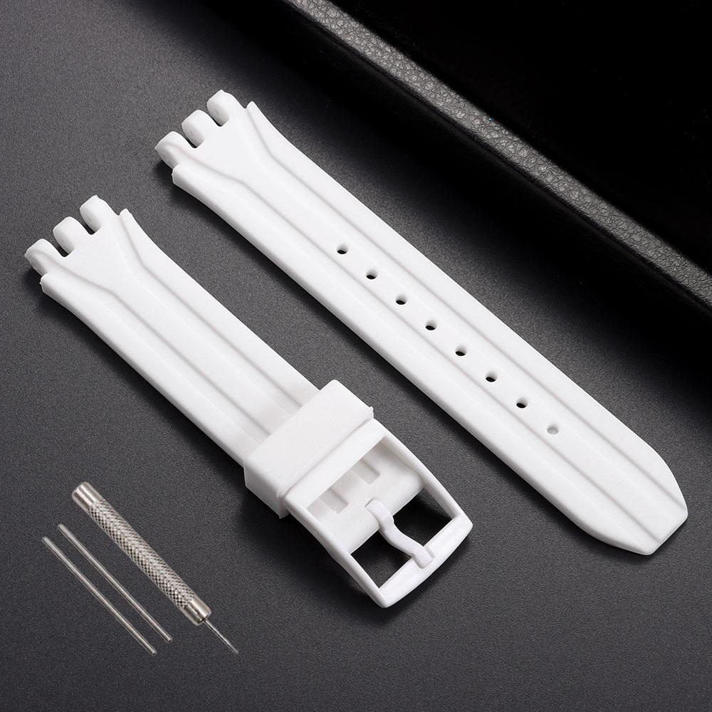 Для Swatch SUIB400 SUIK400 Силиконовый Ремешок для Часов 18 мм Запасной Резиновый Ремешок Мужской Женский Водонепроницаемый Спортивный Наручный Ремешок Браслет Пояс