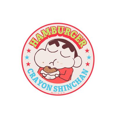 Наклейка с персонажем Crayon Shin-chan Маленькая планета Гамбургер/Круг
