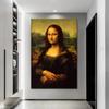 Винтажная Мона Лиза с котом, холст, картина, забавные постеры и принты, настенные художественные фотографии для гостиной, украшения дома, Cuadros