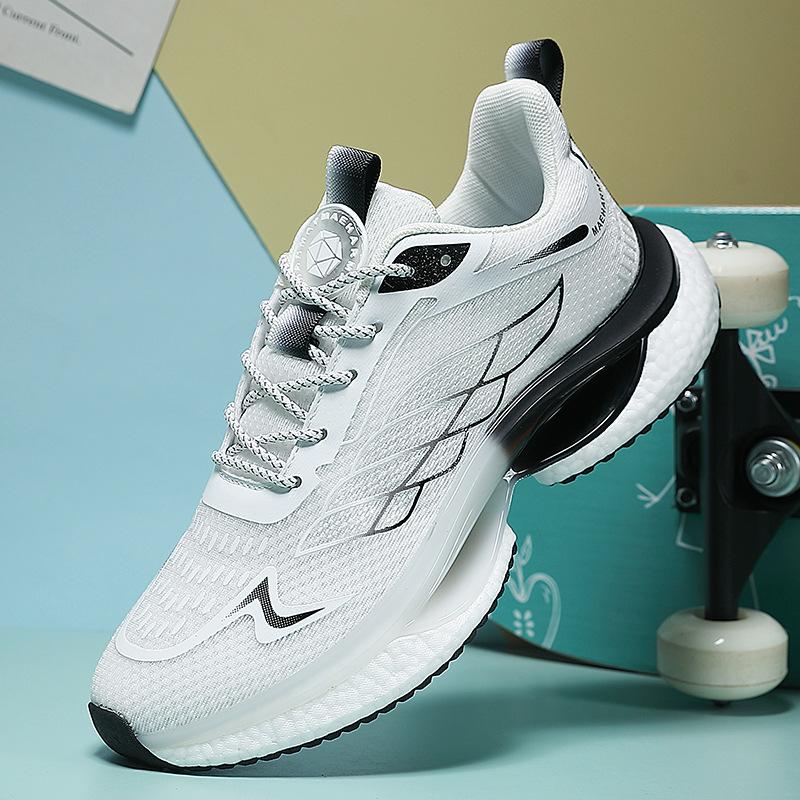 Fashion Hot Sale Mens Sports Shoes Low Cut Lightweight Bouncy Sole Breathable Mesh Running Sneakers