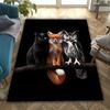 Ковер с 3D HD печатью и принтом совы для декора спальни и гостиной, коврик для дивана, моющийся коврик для пола, кофейный столик, особенный подарок