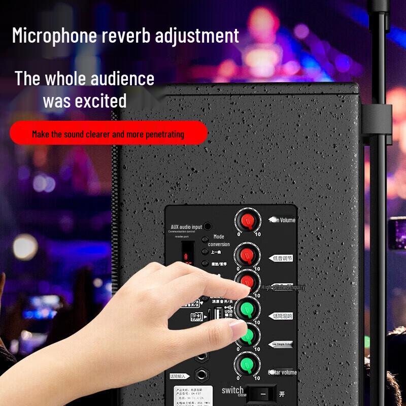 Soaiy SA-T2 12-inch Portable Outdoor Bluetooth Karaoke Speaker