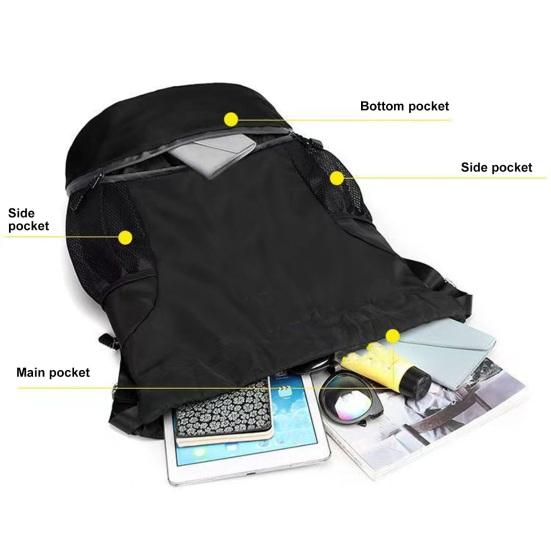 Баскетбольная сумка на шнурке Спортивный рюкзак Большой емкости Водонепроницаемая ткань Футбольный баскетбольный рюкзак-органайзер с регулируемыми ремнями