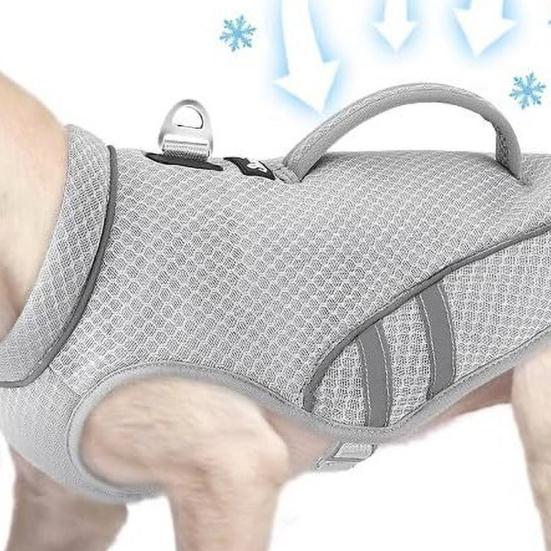 Охлаждающий жилет для собак с технологией быстрого охлаждения, одежда для домашних животных со светоотражающими полосками, летняя защита от ультрафиолета