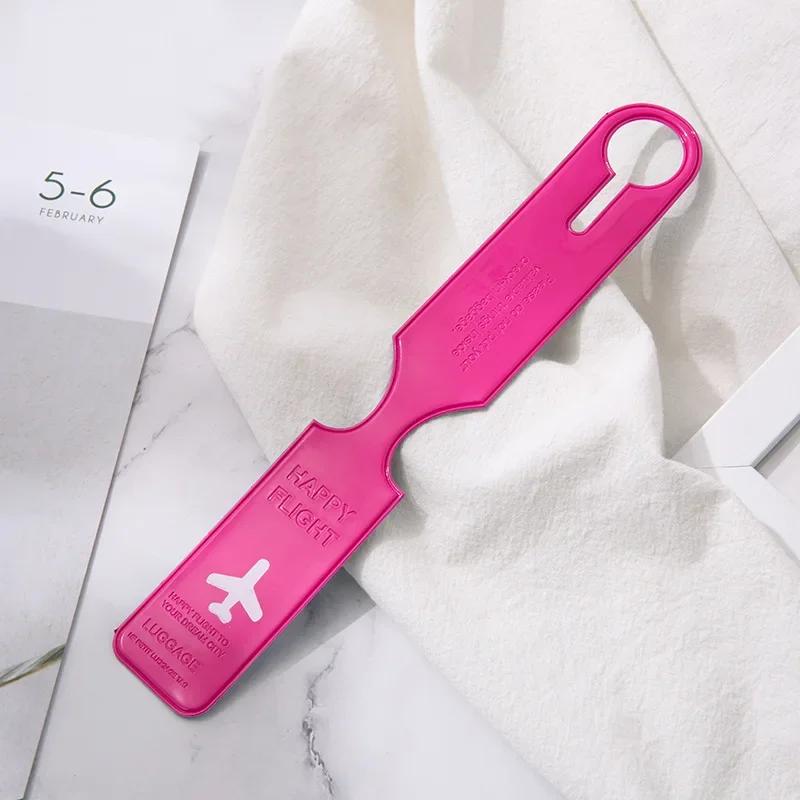 Багажная бирка из ПВХ-полоски, посадочный талон, портативный брелок для багажа, чехол для багажа, бирка с защитой от потери, идентификационная бирка, дорожные аксессуары