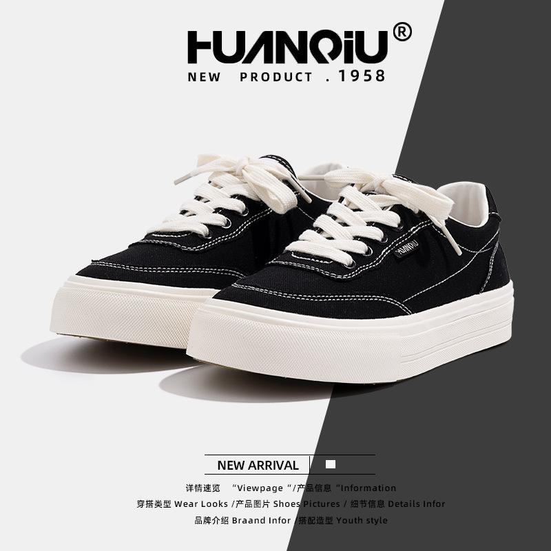Глобально популярные легкие парусиновые туфли женские летние модели 2025 года, дышащие универсальные студенческие скейтборды ZHQ-HQ066
