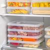 Прозрачный контейнер для хранения с 4/6 отделениями, контейнер большой вместимости для холодильника, отсек для замороженного мяса, кухонный инструмент для еды