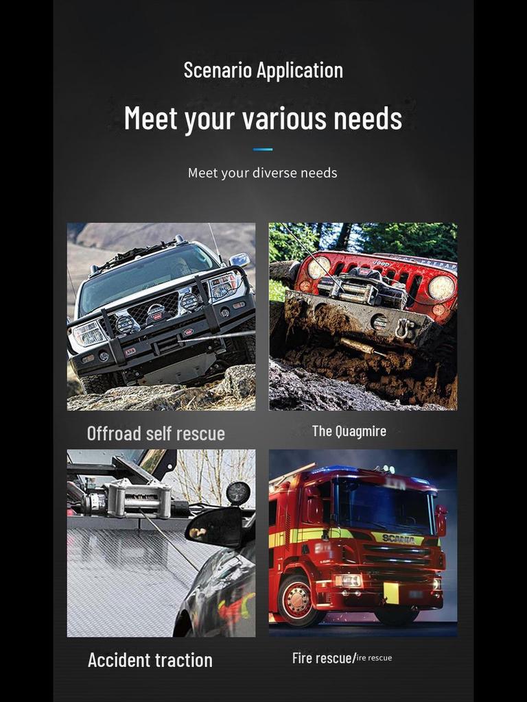 5000 фунтов 12V/24V электрическая внедорожная лебедка: Водонепроницаемый спасательный круг для автомобилей и прицепов