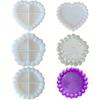 3 Pcs Silicone Moulds Durable Silicone Coaster Moulds DIY Crafts Bubble Resin Tray Moulds DIY Plaster Drip Jewellery Tray Home Decoration Gift Moulds