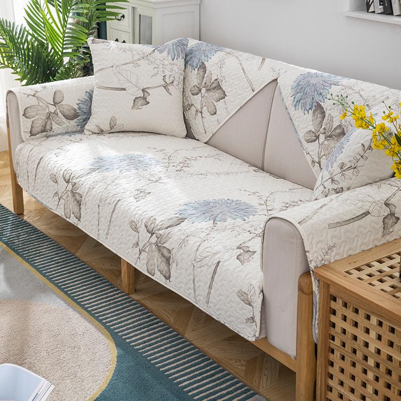 Простая ткань, современный хлопковый твил, нескользящая подушка на четыре сезона, чехол для дивана