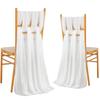 10 шт. 17X250 см чехлы для стульев мягкие шторы для стульев для свадебной вечеринки церемонии церкви с объемным гостиничным банкетом роскошное украшение