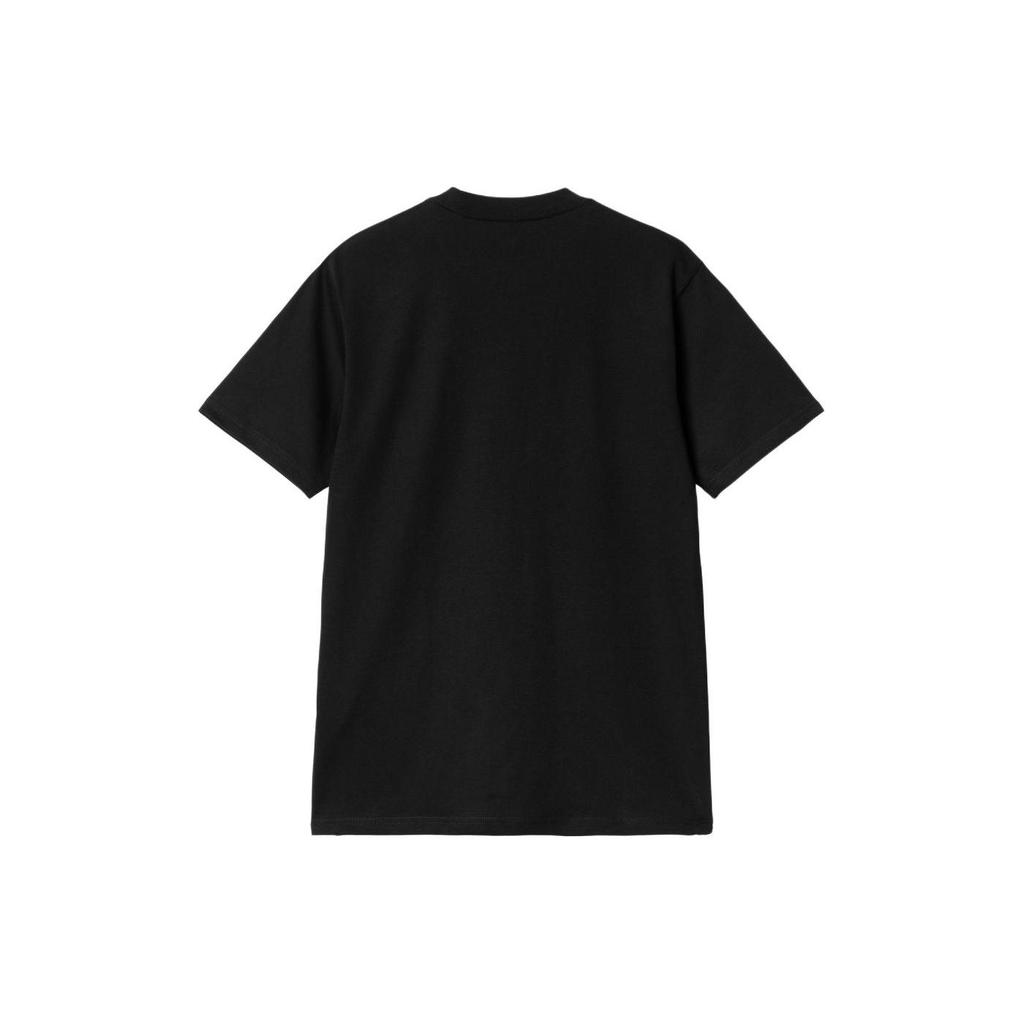 Carhartt WIP Мужская футболка с коротким рукавом и круглым вырезом, с американским принтом, черная I033179-89-XX
