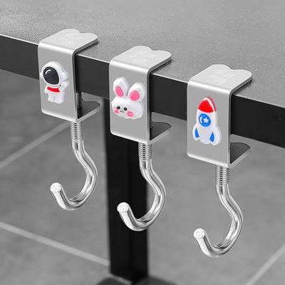 Регулируемый вращающийся съемный крючок для хранения на краю стола, крючки для офисных настольных вещей, крючки для школьных сумок и бутылок с водой