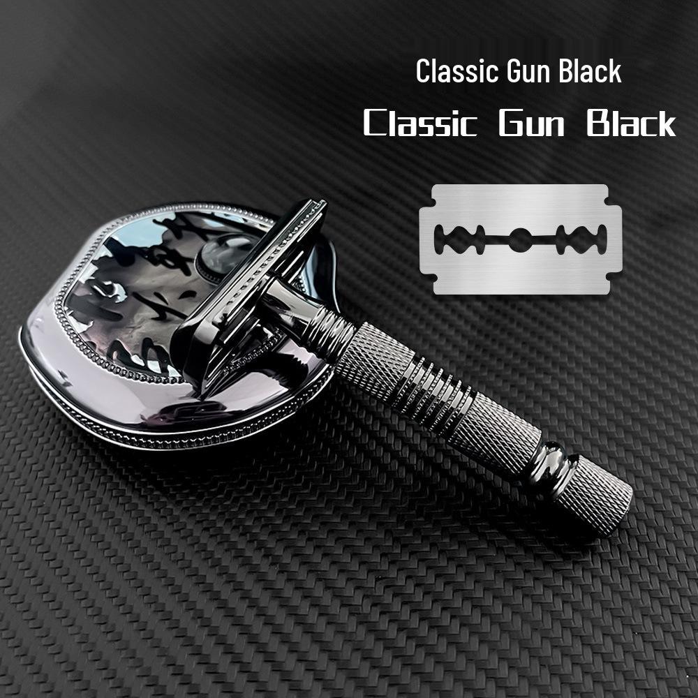 Pure Copper Handle Double-Sided Old-Fashioned Manual Razor for Men
