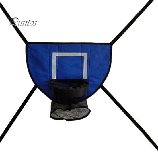 1 комплект баскетбольного кольца для батута с 3 мини-мячами, щитом и насосом, устойчивый к атмосферным воздействиям, легко собирается, детский спортивный развлекательный аксессуар для батута для