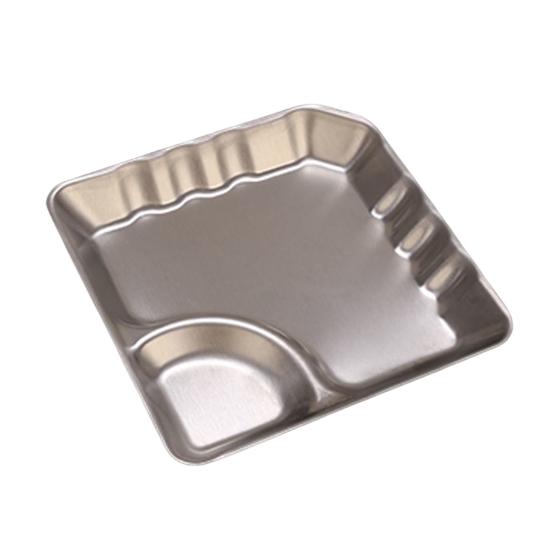 Поднос для закусок из нержавеющей стали с миской для макания, полированный дизайн, поднос для сэндвичей, суши, чипсов, пельменей, салатов