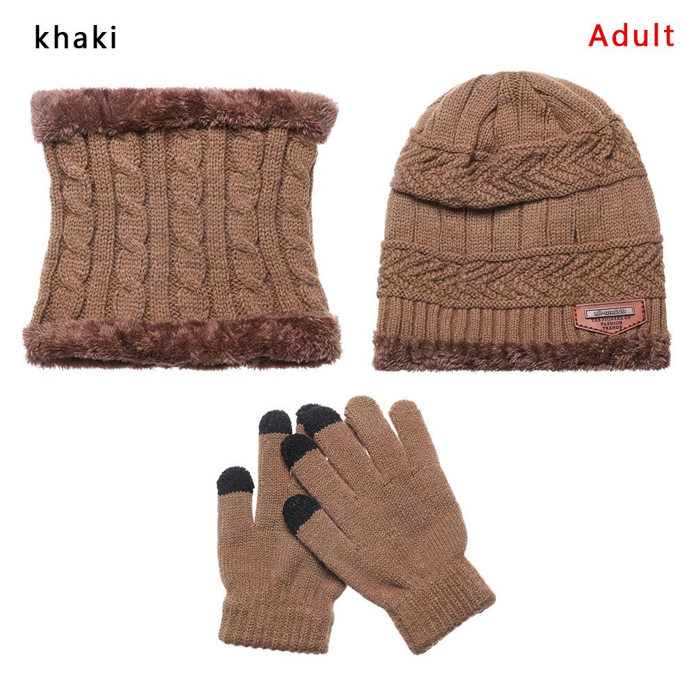 Mens Girl Knitted Winter Warm Neck Warmer Beanie Hat Hat Scarf Gloves Set And Neck Scarf
