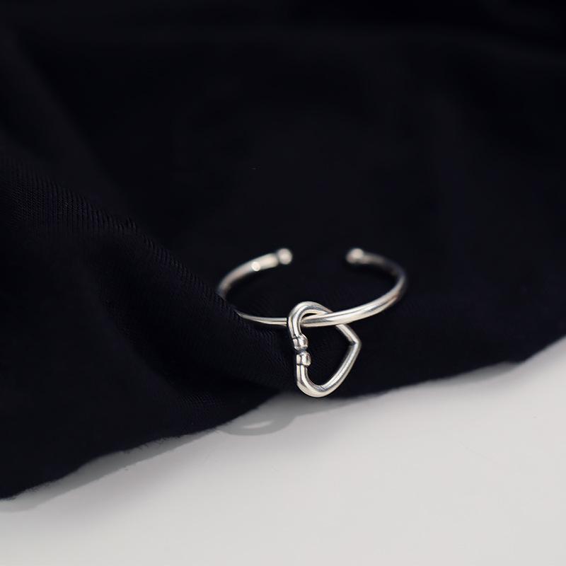 Кольцо Niche Design Love Open Ring женское маленькое модное темпераментное трендовое креативное в форме сердца на указательный палец