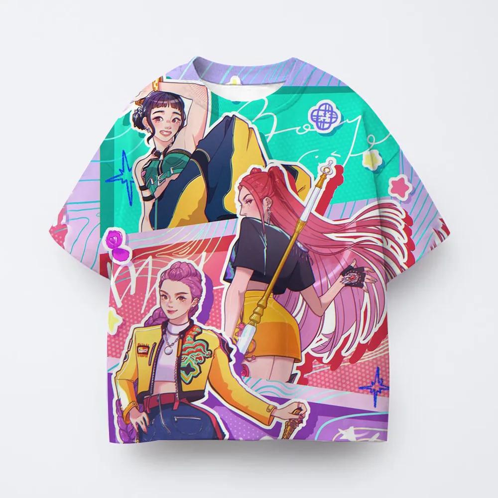 Casual Comfort Short Sleeve Crew Neck Top Fashion Cartoon Printed T-Shirt Girls