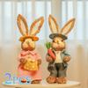 2 шт. новые милые соломенные кролики украшения для пасхальной вечеринки домашний сад свадебные украшения фото реквизит поделки 35 см милый домашний декор