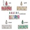 6pcs/box Plastic Painted Cedar Christmas Tree Ornament Colorful Xmas Hanging Ornament  DIY Crafts