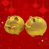 Gold Pig Pig Plastic Piggy Bank Plastic Coin Saving Box Practical Pig Money Jar  Student Gift