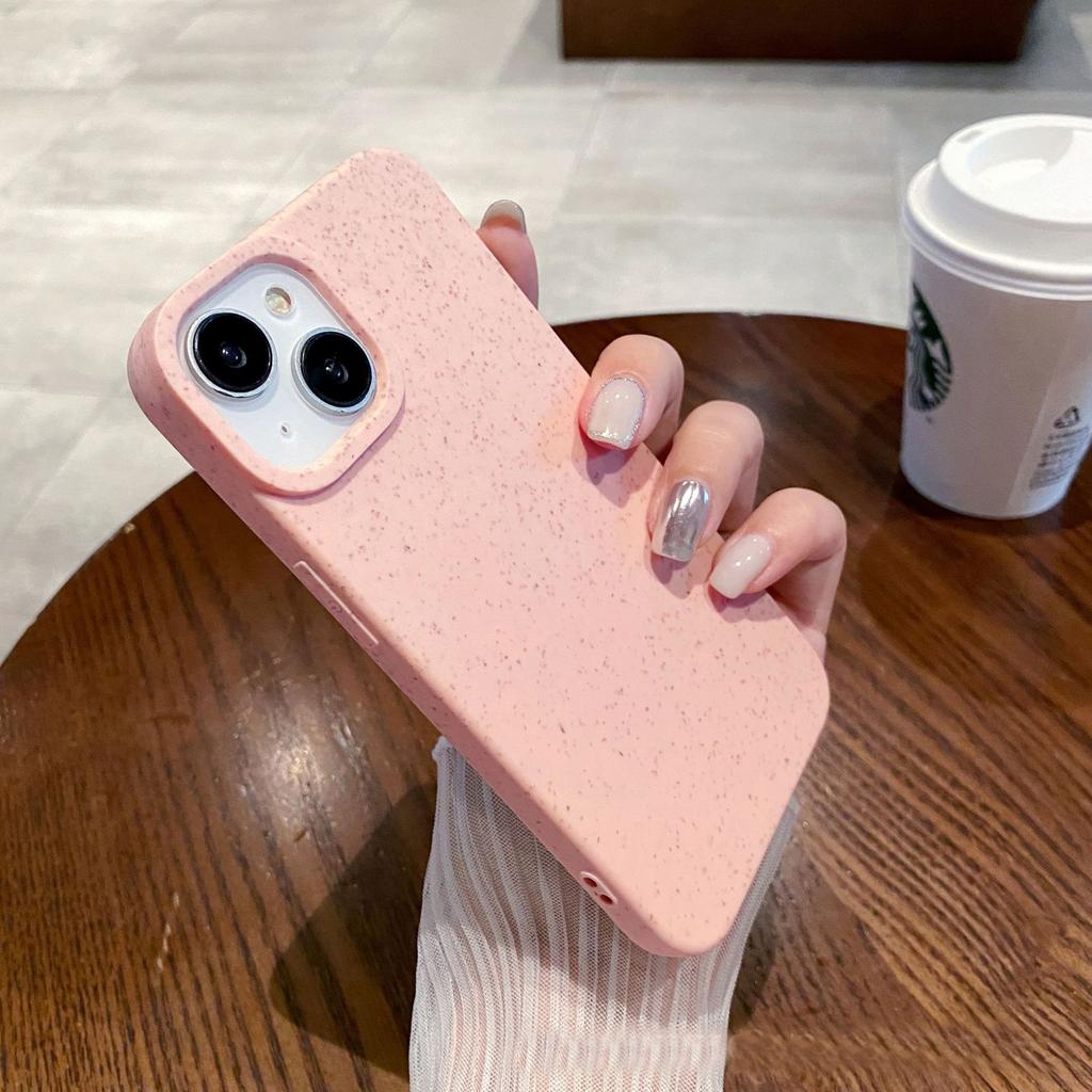 Simple Solid Color Wheat Shell Suitable for IPhone 16 Mobile Phone Case Apple 15 Protective Case