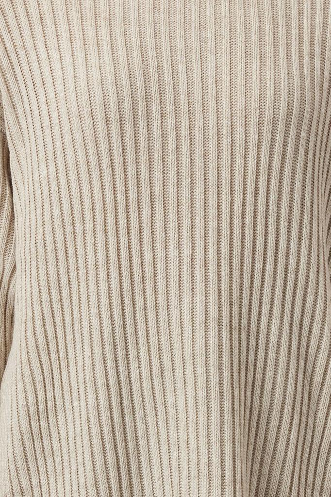 Женский модный стильный свитер в хиджабе, вязаный базовый трикотажный свитер в рубчик с камнем